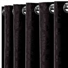 Cortina Jacquard  6,00x2,30 Para Varão Simples Preto