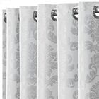 Cortina Jacquard  6,00x2,70 Para Varão Simples Branco