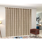 Cortina Jacquard De Sala Cáqui Avelã 3 Metros X 2,80 Metros I