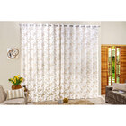 Cortina Jacquard Estampada 4m X 2,60m Bege Para Varão Simples