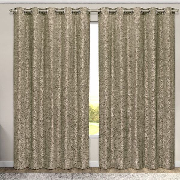 Cortina Jacquard Linho 4,60 X 2,70 Sala / Quarto Luxo Verde
