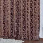 Cortina Jacquard Tabaco 5,00m X 2,70m - Ideal Para Varão Simp