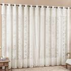 Cortina Jade Para Trilho Suisso Max Tecido Renda Floral 2,00m