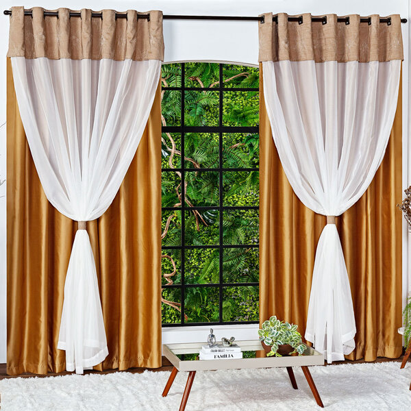 Cortina Jaipur Bronze/tabaco 2 00m X 1 70m - Para Varão Simpl