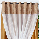 Cortina Jaipur Bronze/tabaco 3 00m X 2 50m - Para Varão Simpl