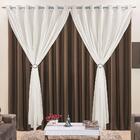 Cortina Jasmini Para Trilho Suisso Max Microfibra E Voal 3,00