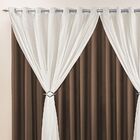 Cortina Jéssica 2 00m X 1 70m Tecido Microfibra Com Voal Excl