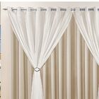 Cortina Jéssica 2 00m X 1 70m Tecido Microfibra Com Voal Excl