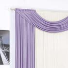 Cortina Jéssica Bando Franzido 3,00 X 2,80 Lilás E Palha