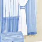 Cortina Juvenil 3m X 2,80m Azul De Varão Simples