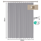 Cortina Kalpe Algodão Verde e Prata 2,80x2,0m Inspire