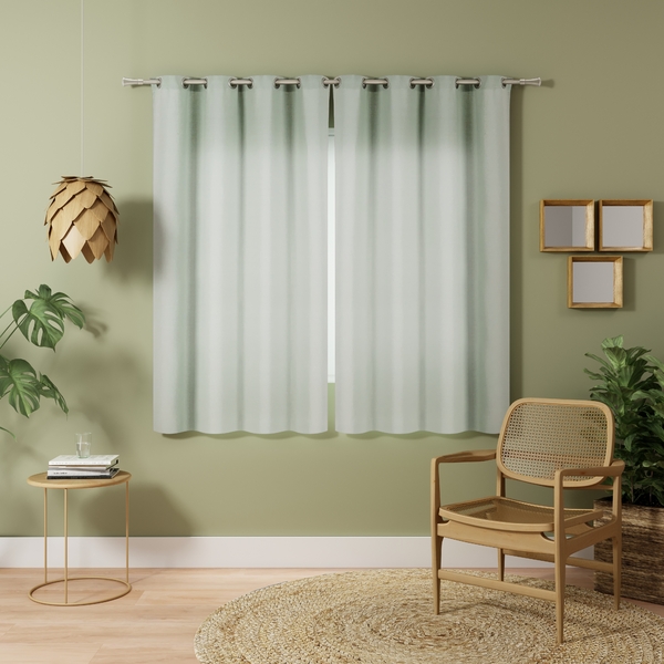 Cortina Kazzan Cinza 2,60x1,70m 2 Folhas Beca Decor