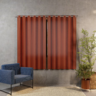 Cortina Kazzan Marrom 2,60x1,70m 2 Folhas Beca Decor