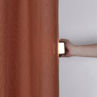 Cortina Kazzan Marrom 2,60x2,30m 2 Folhas Beca Decor