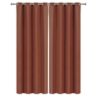 Cortina Kazzan Marrom 2,60x2,30m 2 Folhas Beca Decor