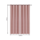 Cortina Kazzan Rosa 2,60x1,70m 2 Folhas Beca Decor