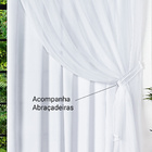 Cortina Kiara Branco C/ Voil 2 00m X 1 70m - Para Varão Simpl