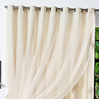 Cortina Kiara Caqui C/ Voil 3 00m X 2 50m - Para Varão Simples