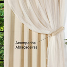 Cortina Kiara Caqui C/ Voil 3 00m X 2 50m - Para Varão Simples
