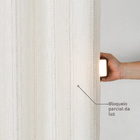 Cortina Laglio Bege 4,00x2,60m 2 Folhas Beca Decor