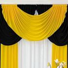 Cortina Larissa Varão Duplo Malha 3,00m X 2,60m - Preto Amare