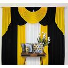 Cortina Larissa Varão Duplo Malha 3,00m X 2,60m - Preto Amare