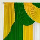Cortina Larissa Varão Duplo Malha 3,00m X 2,60m - Verde Amare