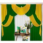 Cortina Larissa Varão Duplo Malha 3,00m X 2,60m - Verde Amare