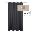 Cortina Lidia Corta Luz 1,40x2,80m Cinza Inspire