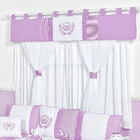 Cortina Lilás Para Quarto Infantil Com Bando 2m x 1,50m para