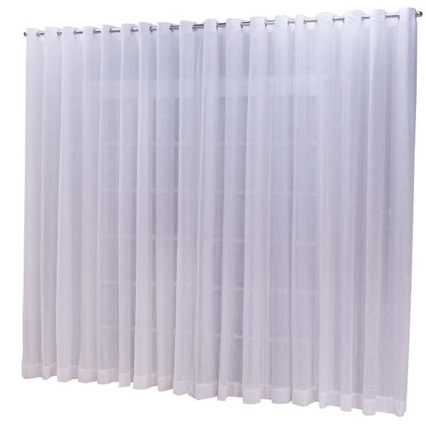 Cortina Linho Tecido 2,80x2,30 Para Varão Simples Branco