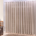 Cortina Linho Tecido 2,80x2,50 Para Varão Simples Avelã