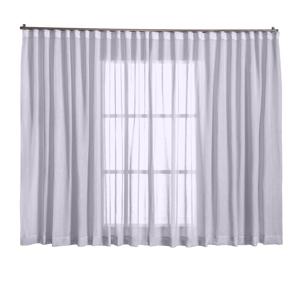 Cortina Linho Tecido 2,80x2,80 Para Trilho Suíço Branco