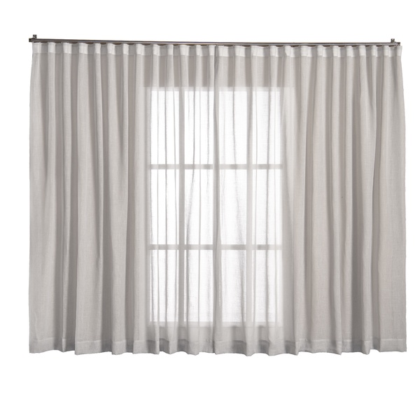 Cortina Linho Tecido 2,80x2,80 Para Trilho Suíço Palha