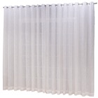 Cortina Linho Tecido 4,00x2,30 Para Varão Simples Palha