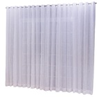 Cortina Linho Tecido 4,00x2,50 Para Varão Simples Branco