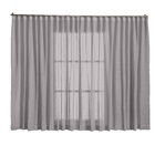 Cortina Linho Tecido 6,00x2,30 Para Trilho Suíço Cinza