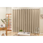Cortina Lisa De Varão Bege 3m X 2,50m Para Sala Ou Quarto