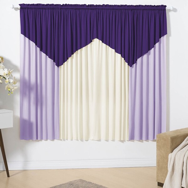 Cortina Lisboa Casa Dona 300x280 Cm Roxo