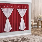 Cortina Lívia Rosdry M406-2 170x200cm Vermelho