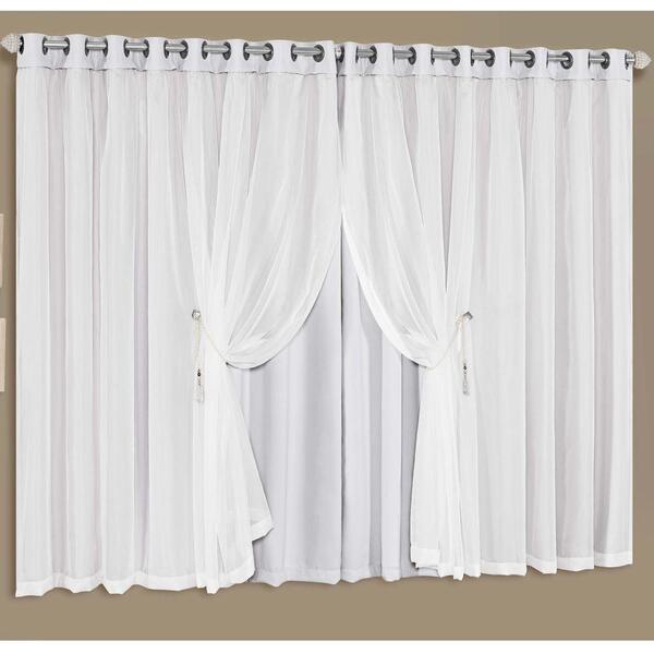 Cortina Luciana Lux Tecido Blackout E Voal 2,00m X 1,70m Jane