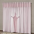 Cortina Madri 2 00m X 1 70m Tecido Blackout Com Voal Clássica