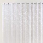 Cortina Mari 2 00m X 1 70m Palha Tecido Jacquard Floral Flore