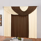 Cortina Mariana Tabaco 2m, x 1,60m em Malha para Varão Simple