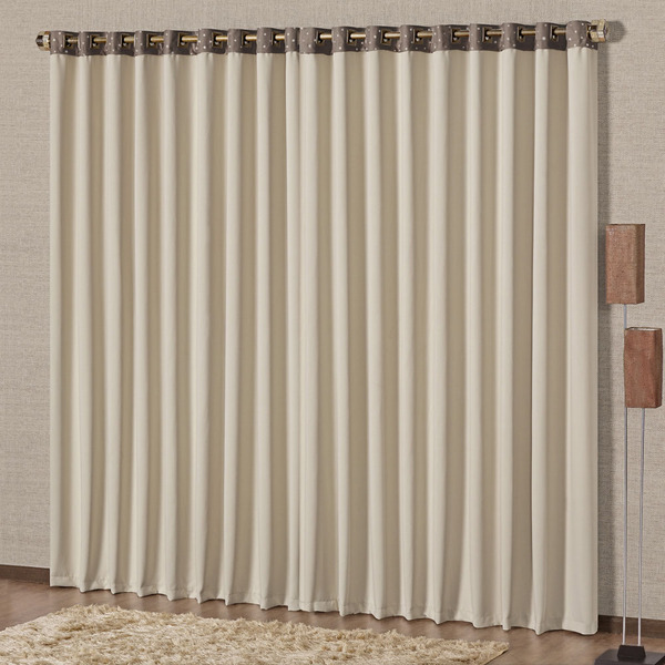 Cortina Medyna 2 Mts Sala Quarto Blackout Para Varão - Palha-