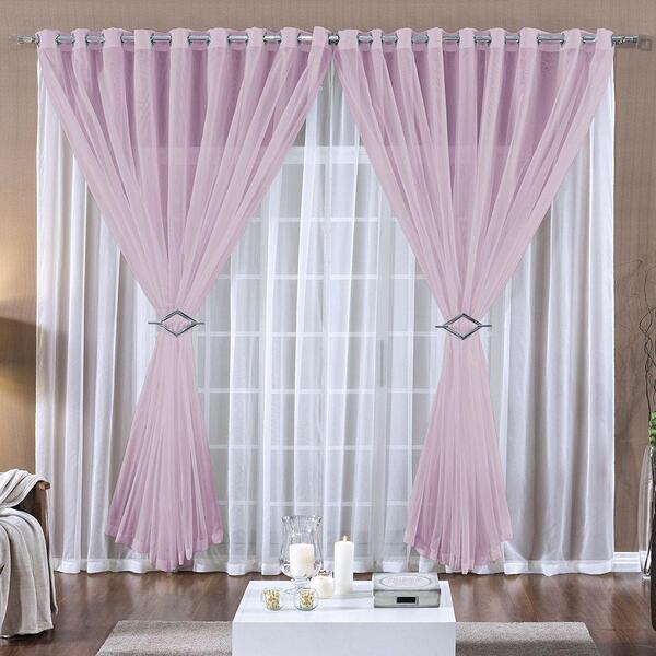 Cortina Mel Para Trilho Suisso Max Tecido Voal 3,00m X 2,80m