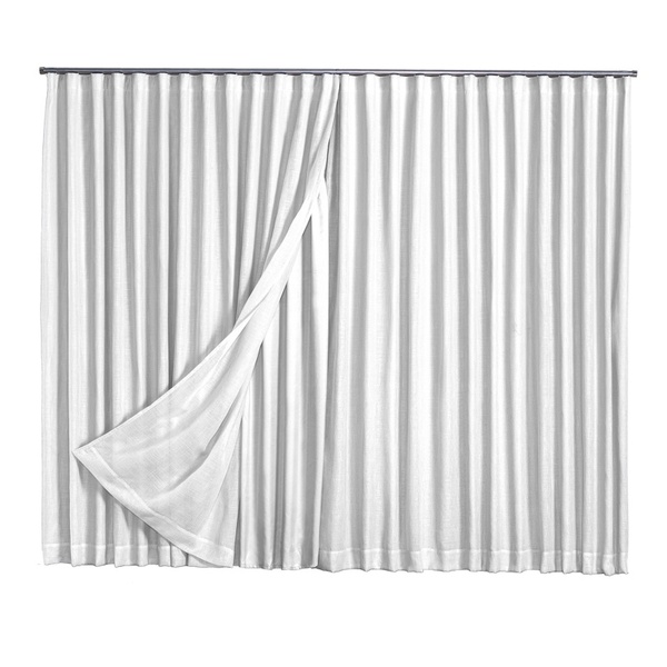 Cortina Microfibra Com Linho 2,80x1,80 Para Trilho Duplo Bran