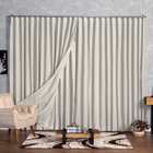 Cortina Microfibra Com Linho 2,80x2,80 Para Trilho Duplo Palha