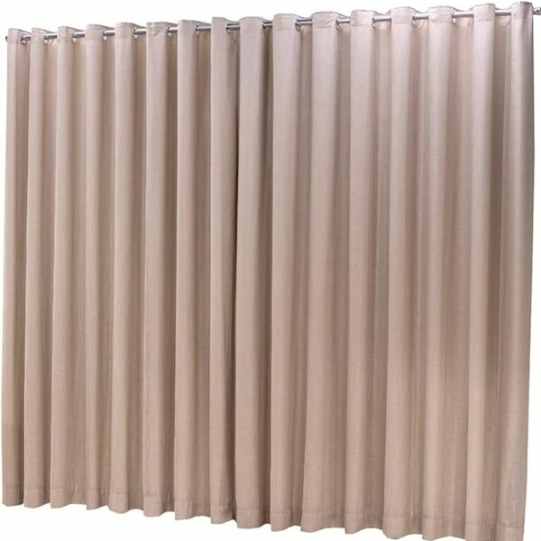 Cortina Microfibra Com Linho 3,00x2,80 Para Varão Duplo Avelã