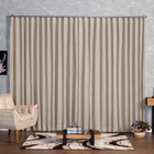 Cortina Microfibra Com Linho 4,00x2,50 Para Trilho Suíço Avelã